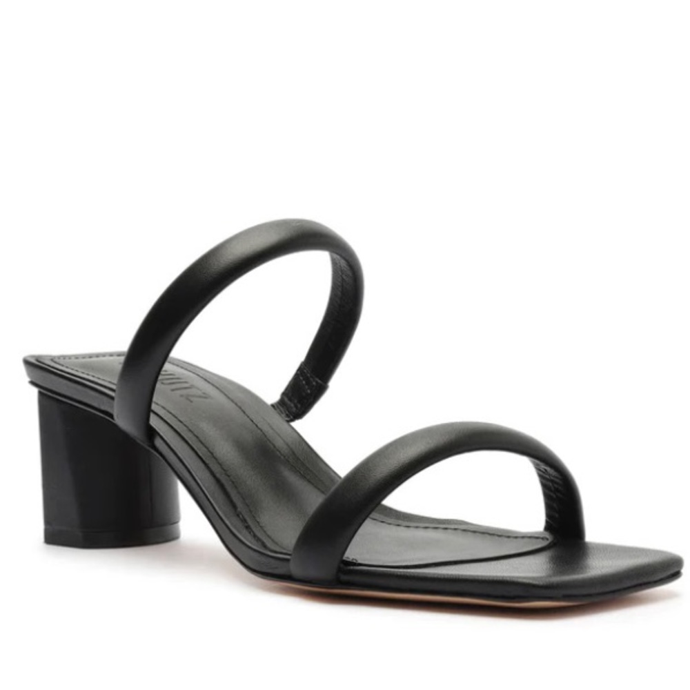 SCHUTZ two-strap sandal (size 5.5) in Black